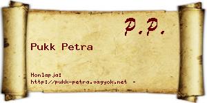 Pukk Petra névjegykártya